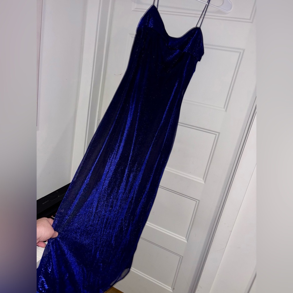 Reitmans Elegant Midnight Blue Maxi Dress Size 11 EUC - Picture 7 of 8